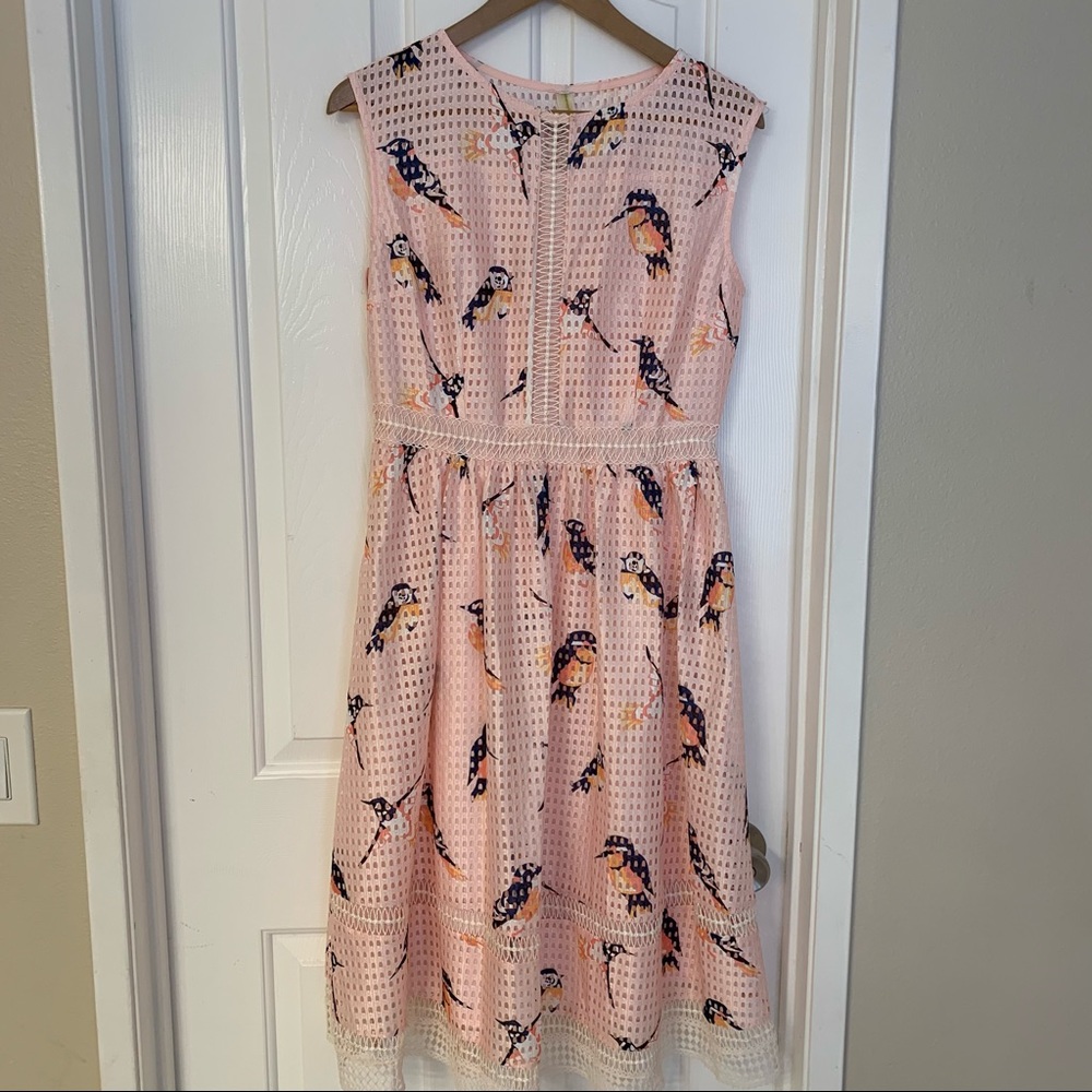 NWT Pink bird print dress